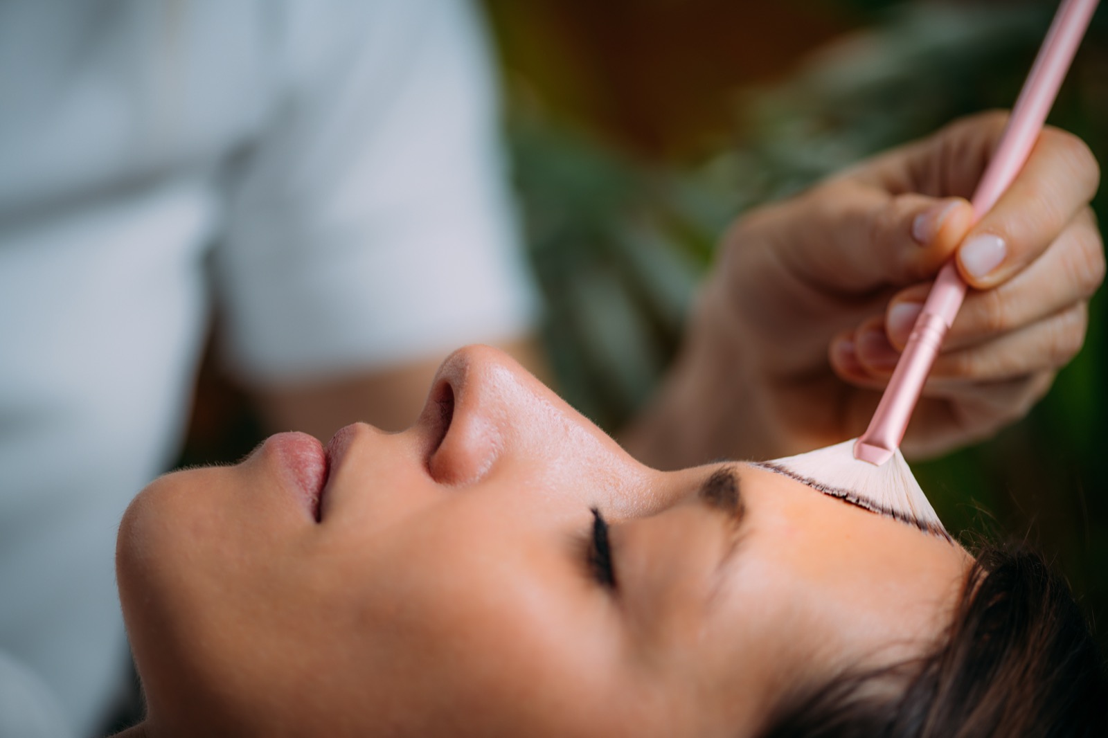 Chemical peel being applied to the skin
